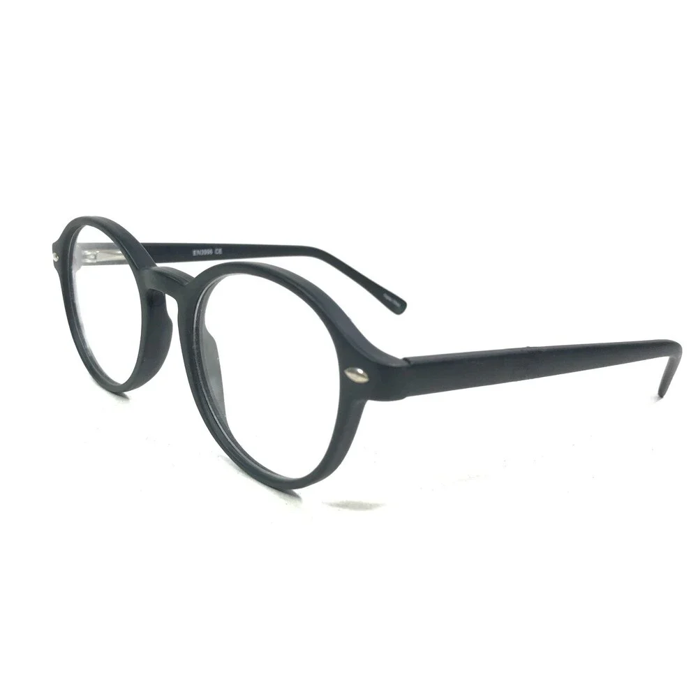 Blue Surf EN3996 MATTE BLACK Eyeglasses Frames Round Full Rim 46-19-143